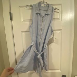 Bella Dahl Zip Up Linen Romper NWT